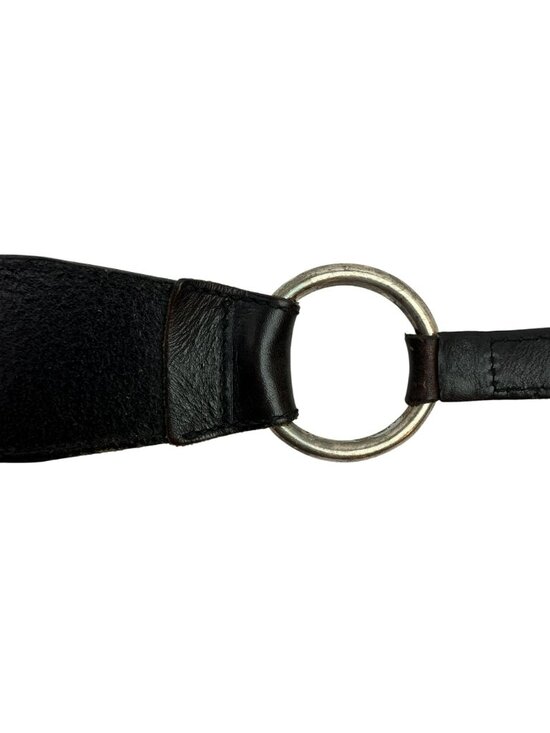 Vintage Lauren Ralph Lauren Tri-Strap O-Ring Wide Leather Belt Womens Black main image 14